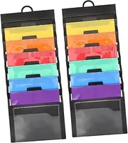 CANIGHT 2pcs Storage Bag Wall Hanging Folder Wall Document Bag Hanging Foldable Folder Reusable File Organizer File Storage Organizer Wall File Bags Wall Documents Organizer