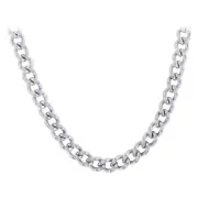 Men's Stainless Steel 7.5mm wide Curb Cuban Link Chain Necklace