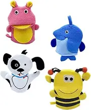 Totority Portable Body Scrubber Exfoliating Bath Gloves Boys and Girls Bath Mitts Baby Bath Wash Mitts Soft Bath Towels