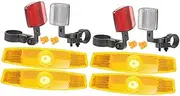KITANDOVE 2 Sets Bike Reflector Kit Front Rear Safety Lights for Night Cycling Bicycle Reflectors for Seatpost Frame Wheels Compatible with Mountain Road Bikes