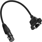 RJ45 Female Cable,3 Pin Female Network Connector RJ45 Adapter Cable - Controllers Converter Accessories Ethernet Extension Audio Connector for Conference Rooms & Stage