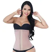 WAIST TRAINER Cinta Modeladora Feminino Open Chest Sleeveless Bodysuit Steel Bone Four-Breasted Bodysuit Fajas De Sol Leon Beige M