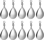 Alwonder 10 Pack Spinner Blades with Ball Bearing Swivels Tail Spinner Spinnerbait Lure Making Supplies Bass Lures Soft Lures