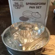 Pampered Chef Springform Pan Set Cake Heart Insert 9" NEW 4 Piece