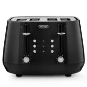 De'Longhi Eclettica 4 Slice Toaster - Bold Black. CTY4003BK