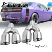 For Dodge Challenger 2.5'' Inlet 3.5'' Outlet Rear Dual Exhaust Tail Pipe Tip