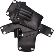Perfk Scissors Pouch Hair Scissor Cover Multi Pocket for Combs Hairdressing Tools Waist Shoulder Belt Barber Waist Bag