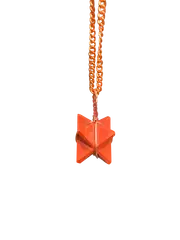 Red Jasper Merkaba Crystal Pendant Copper Necklace Gemstone Jewellery
