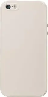 MUNDULEA Compatible with iPhone 5s/iPhone SE (2016 Edition) Case Matte TPU Ptotective Cover for iPhone 5 5s (Beige White)