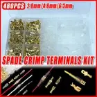 480PC Cold Press Spade Wire Connectors Terminals Spring Plug Electrical Crimping