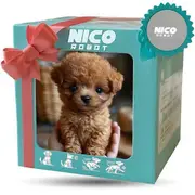 Nico Robot Dog, My Realistic Robot Puppy Doll, Cute Interactive Plush Toy That Acts Like a Real Puppy Brown