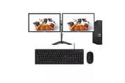 Dell 7050 Bundle Micro Desktop i5-6500T 2.5GHz 8GB SDD+HDD Dual 24" Monitor | Refurbished