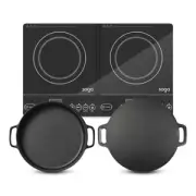 Dual Burners Cooktop Stove And Induction Crepe Pan