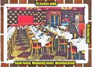METAL SIGN - New York Postcard - Hillmann's Restaurant - Bronx 68, N. Y.