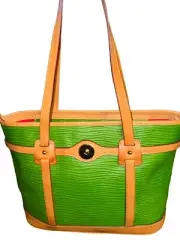 DOONEY & BOURKE Textured Leather Green Tote, NWT