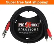 Pig Hog PD-R1406 Solutions Dual RCA (Male) to Dual 1/4" Mono (Male) 6FT Cable