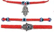 3 PC Evil Eye Bracelets Set Jewelry Unisex Bead Charm String Knot Bracelet 1706