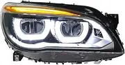 Car Modified Full Led Headlight Assembly Compatible for BMW 7 Series F01 F02 Headlights 730i 740i 750i 760i Headlamp Accessories 2009-2015(2013-2015 Year)