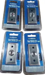 (4) Heath Zenith Wired LED Lighted Bronze Door Bells Push Button SL-716