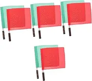 Toddmomy 4sets Referee Flag Flag Football Large Playing Blue Soccer Referee Match Officials Yellow Soccer Training Linesmen Football Red and Professional Sponge 2pcs*4