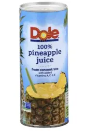 Dole 100% Pineapple Juice From Concentrate 8.4 Oz Can (Pack Of 15 Cans)