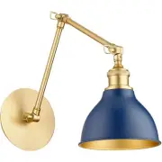 Quorum International 5392-3280 Fort Worth Wall Sconce Aged Brass and Blue