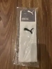 23 x PUMA Men's Football Or Soccer Socks SIZE 8-11 and 11-14 White