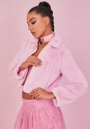 [Sugar Thrillz] Sweet Cupid's Fool Faux Fur Jacket