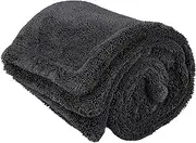 PEASUG Microfiber Towels for Cars, Car Drying Towel Detailing Wash Extra Large Super Absorbent Mega Cleaning Cloth, 1200GSM Microfiber Drying Towels for Cars, 36 x 24 inch Black