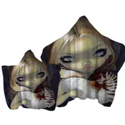 Dark Art Alchemical Angel and Sea Snail Shell Towel with Hood
