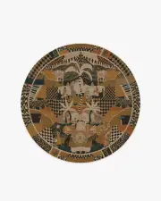245' Round | Machine Washable Runner Rug | Kid & Pet Friendly | Indoor Rug | Architectural Digest La Joie Natural Multicolour Tufted Rug | Ruggable