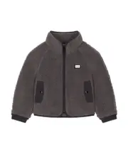 Dolce Gabbana Kids Branded Tag Faux Fur Jacket 10Y Black