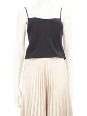 Navy Sleeveless Cropped Tank Top