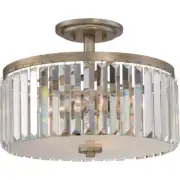 Quoizel Mirage Three Light Semi-Flush Mount in Vintage Gold - MIR1715VG