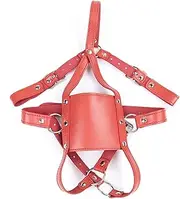Sex Bondage Mouth Gag Mask Mouth Bondage Restraint Sex Toys Ball Mouth Gag Leather Harness Anti-spit Mask Head Harness for Couples on Bed Restraints Toys