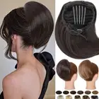 Neat Hepburn Hair Bun Piece Drawstring Clip Scrunchie Updo Ponytail Extensions