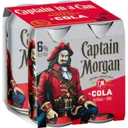 [Captain Morgan] Captain Morgan Spiced Rum & Dry Can 6% 375mL