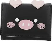 [WRITWAA] Ladies Purse Wallet 3 Card Slots Pretty Pu Cartoon Wallet Sturdy Easy to Carry