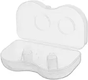 Gogogmee 1 Pair Nipple Shields Cooling Gel Pads Breastfeeding Shields for Breastfeeding Relief Pacifier Container Case Shields with Storage Case Transparent