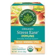 16 Count - Traditional Medicinals Herbal Tea Stress Ease Immune Support Tea Bags