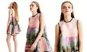 New Alice McCall Short Flared Dress Graphic Cactus Print Skater Mini Shift