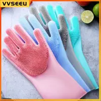 在飛比找蝦皮購物優惠-Dishwashing Cleaning Gloves Si