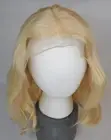13" Short Natural Blonde Lace Frontal Transparent Middle Part Wig One Length