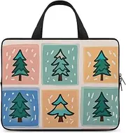 Laptop Case Sleeve Shockproof Computer Carrying Bag Grid Pine Laptop Bag Tote Lightweight Notebook Case Cover Traveling Briefcase Handle Bags for Travel Business 13inch