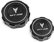 ZEISIU Fit For Yamaha MT 09 MT-09 MT 09 SP 2021-2024 2023 Motorcycle Front Rear Brake Fluid Cylinder Reservoir Cover Engine Oil Filler Cap(Titanium Combo (2pcs)