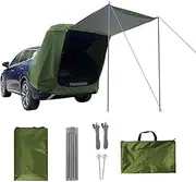 Outdoor Car Trunk Tent Camping Picnic Car Rear Tent with Canopy Car Trunk Ex ion Tent -Proof Rain-Proof Car Trunk Tent Army Green
