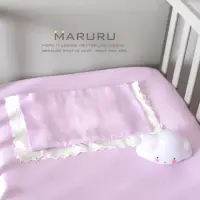 在飛比找momo購物網優惠-【MARURU】日本製嬰兒床單 木槿紫 70x120(日本製