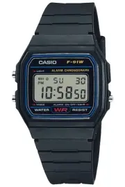 Casio F-91W-1JH Digital Quartz Watch Men’s Black Resin Strap Waterproof