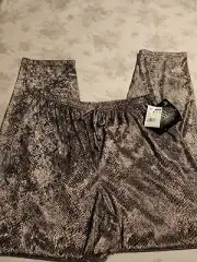 Woman's Vintage Mervyn's Softwear Brown Snake Skin Pajama Pants NWT Size XL