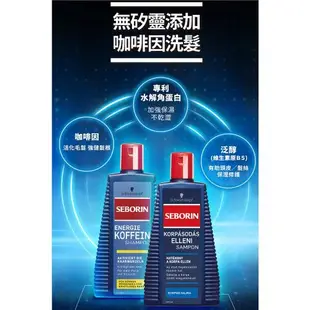 加-【Schwarzkopf 施華蔻】Seborin 建髮咖啡因洗髮露250ml_2入組